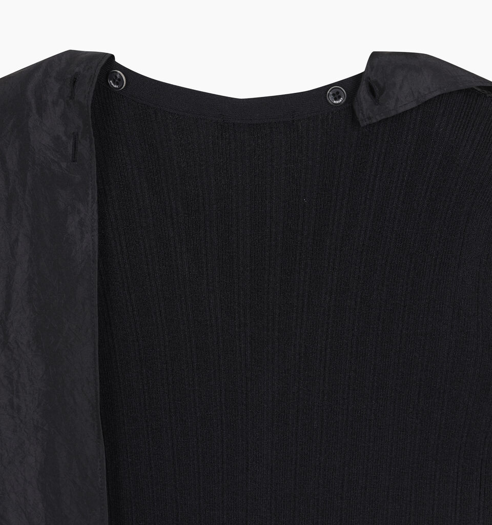 SLEEVELESS SWEATER - null - Black | Sisley K image number 4